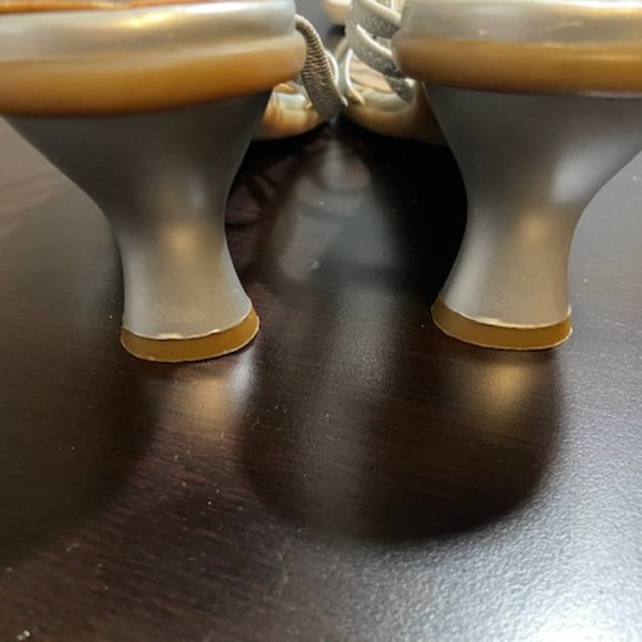 Silver Strapped Heels Ladies Size US 6 - Picture 6 of 10